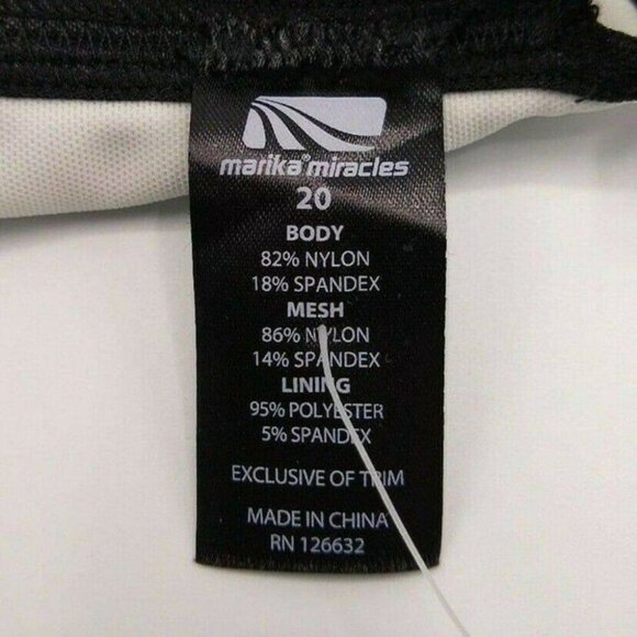 Marika Miracles Womens Bra Racer Back Uplift Sports Wire Free Size 20 White 2X - Picture 5 of 10